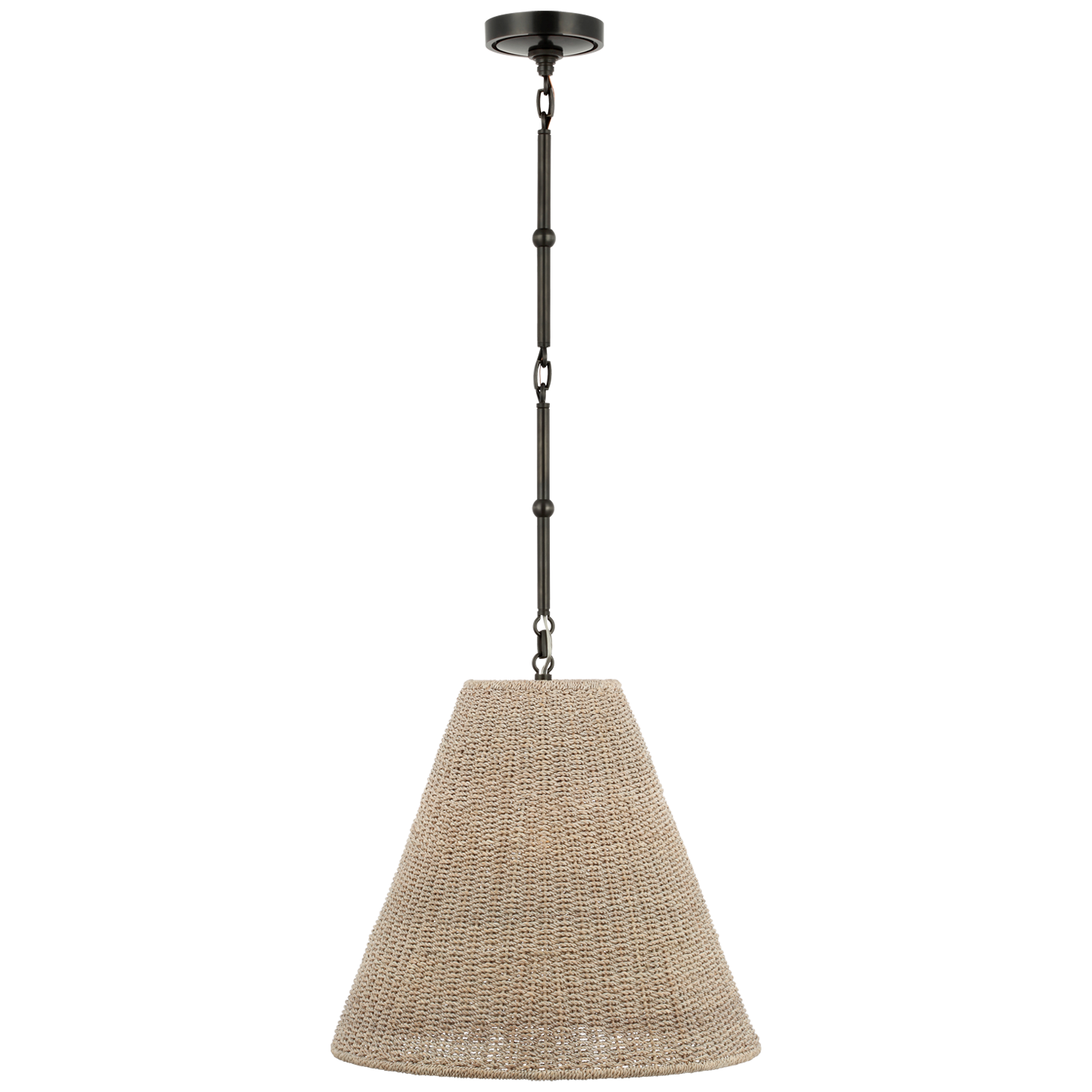 Goodman Medium Hanging Light in Bronze with Ash Shade