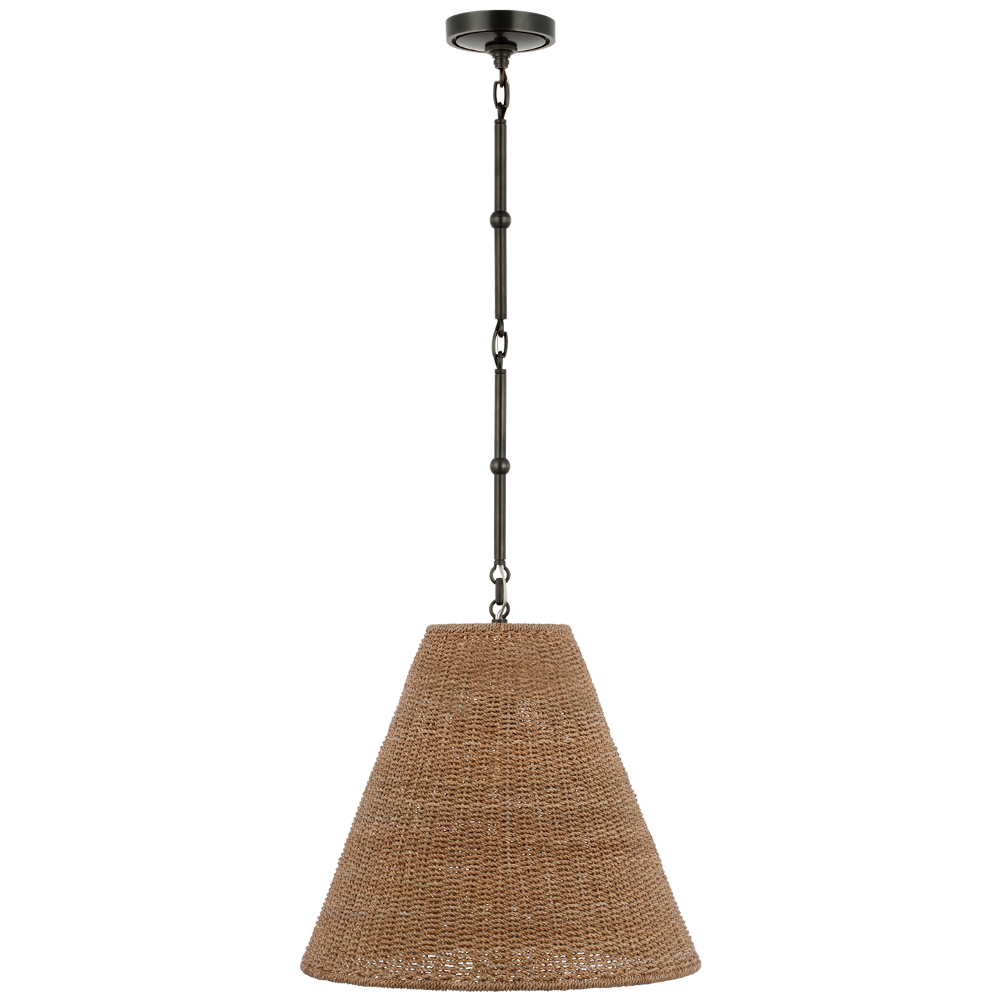 Goodman Medium Hanging Light in Bronze with Toast Shade