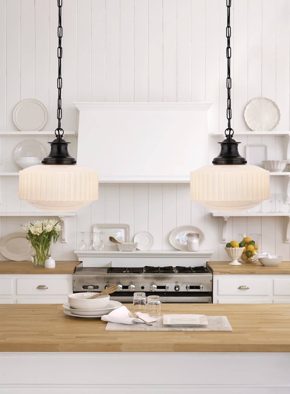 Milton Road Flush Mount in Bronze with White Glass