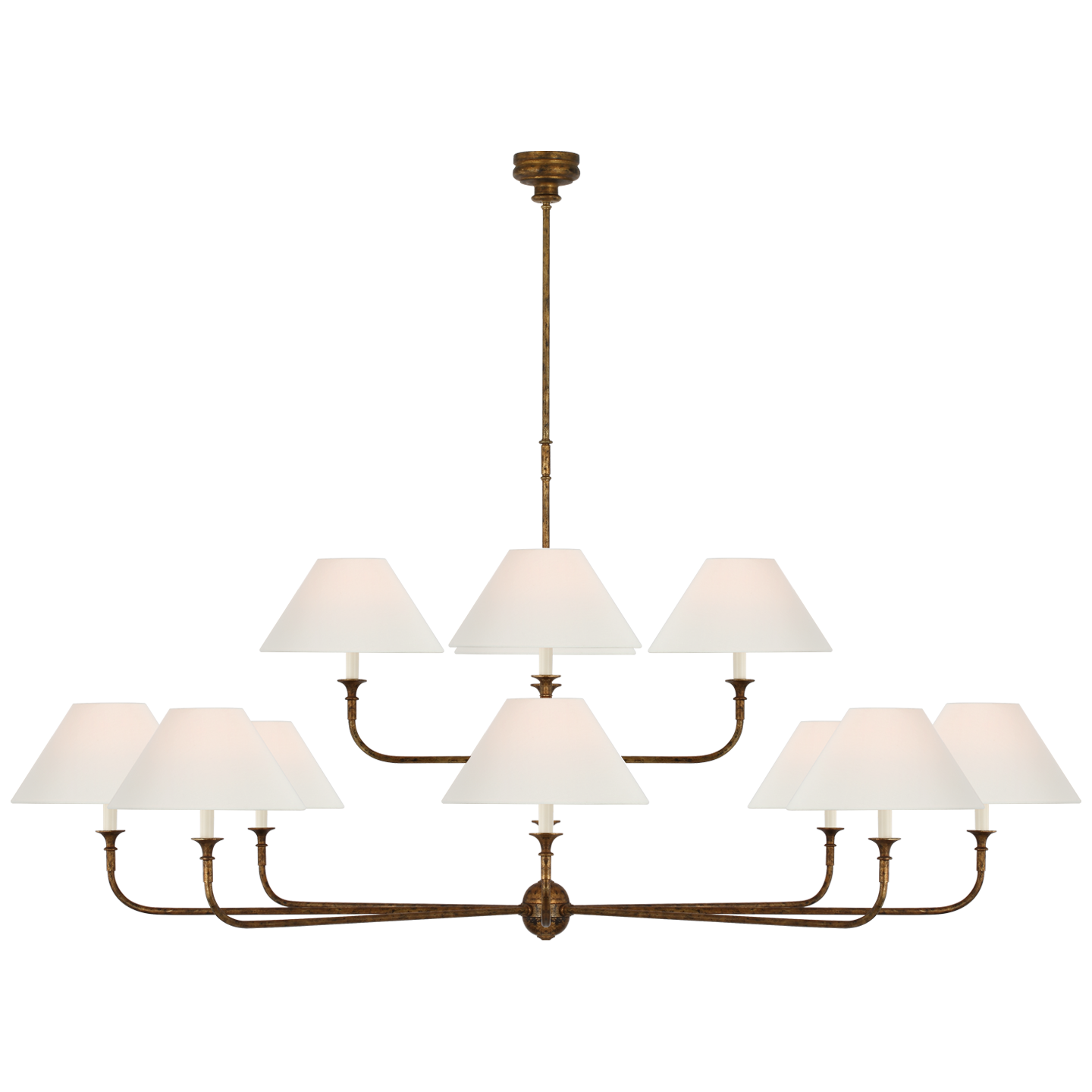 Lustre surdimensionné à deux niveaux Piaf