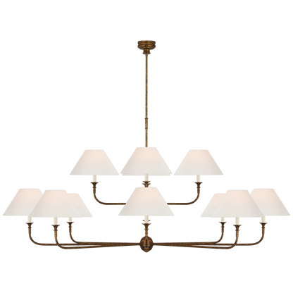 Lustre surdimensionné à deux niveaux Piaf