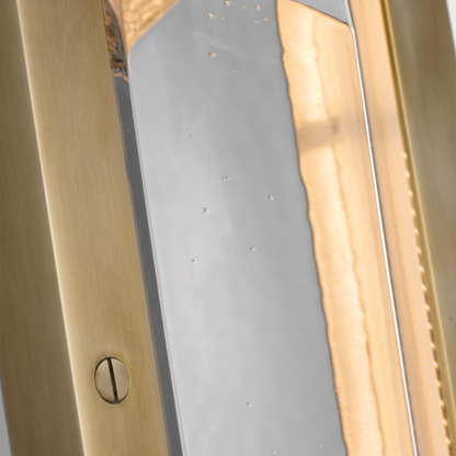 Rolland 16" Sconce in Natural Brass and Clear Glass