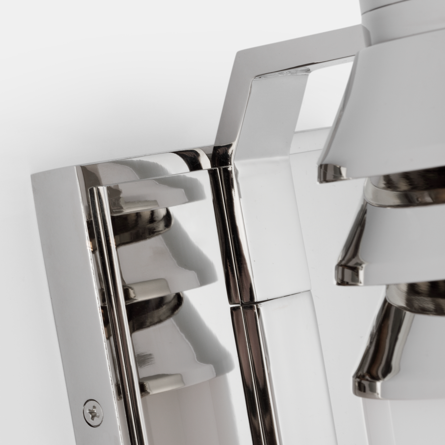 Chadwell 19" Sconce in Polished Nickel with White Glass