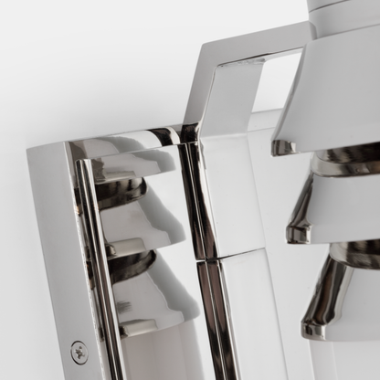 Chadwell 19" Sconce in Polished Nickel with White Glass