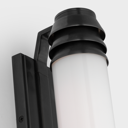 Chadwell 25" Sconce in Bronze with White Glass