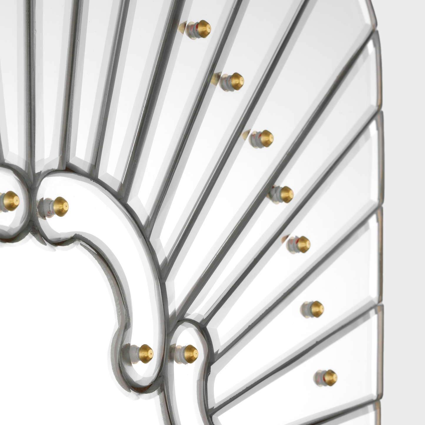 Adelaide Extra Large Double Sconce in Mirror and Natural Brass