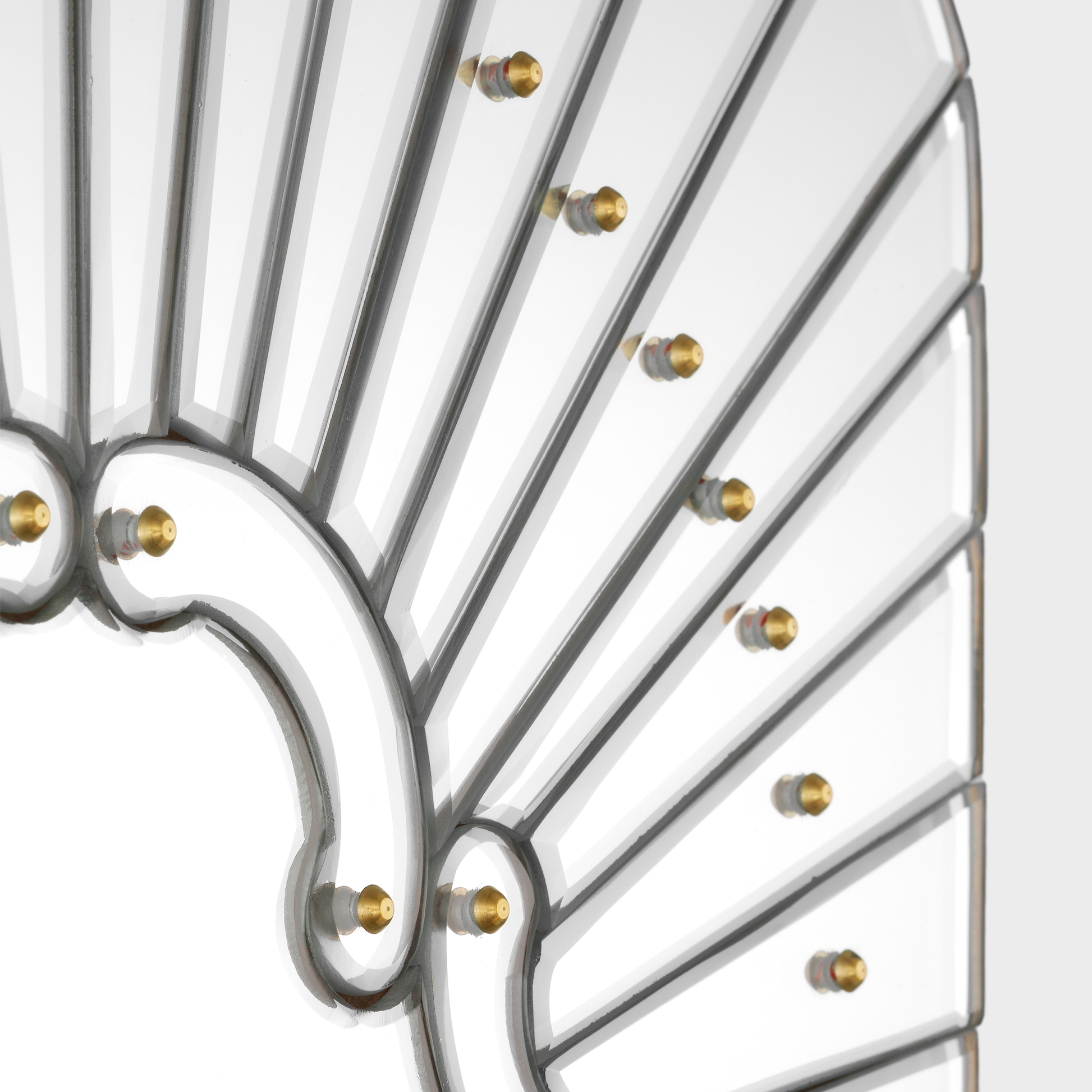 Adelaide Extra Large Double Sconce in Mirror and Natural Brass