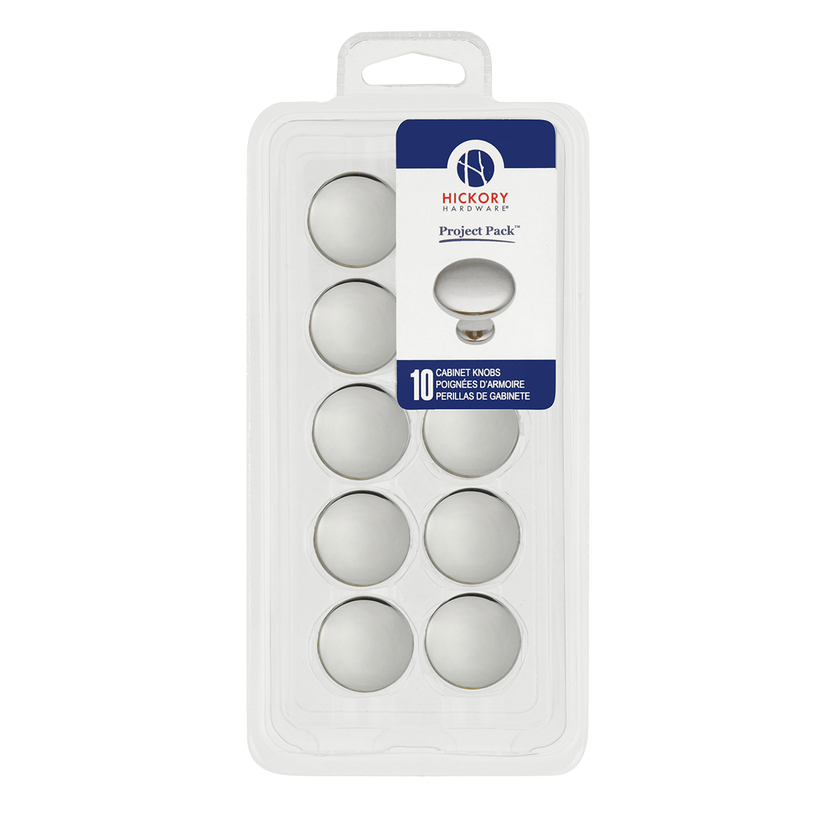 Facette Collection Knob 1-3/8 Inch Diameter Satin Brass Finish