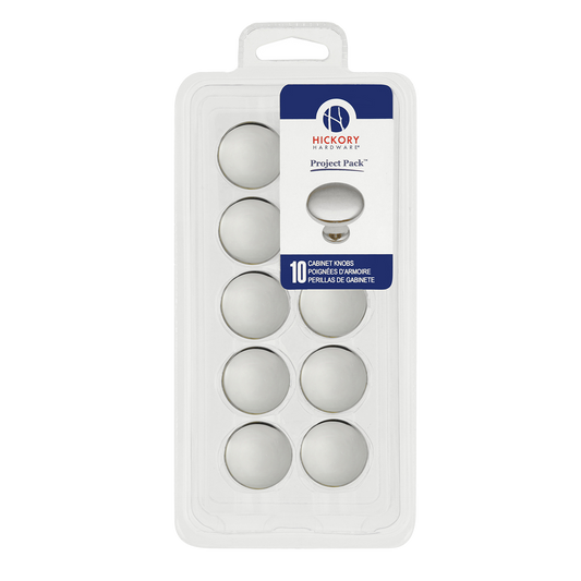 Facette Collection Knob 1-3/8 Inch Diameter Satin Brass Finish