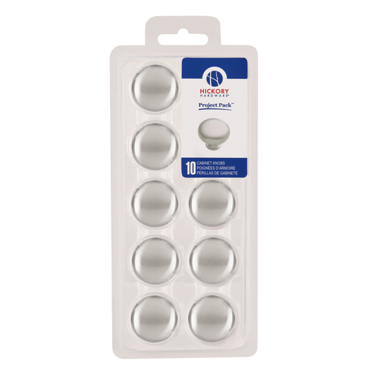 Facette Collection Knob 1-3/8 Inch Diameter Satin Brass Finish