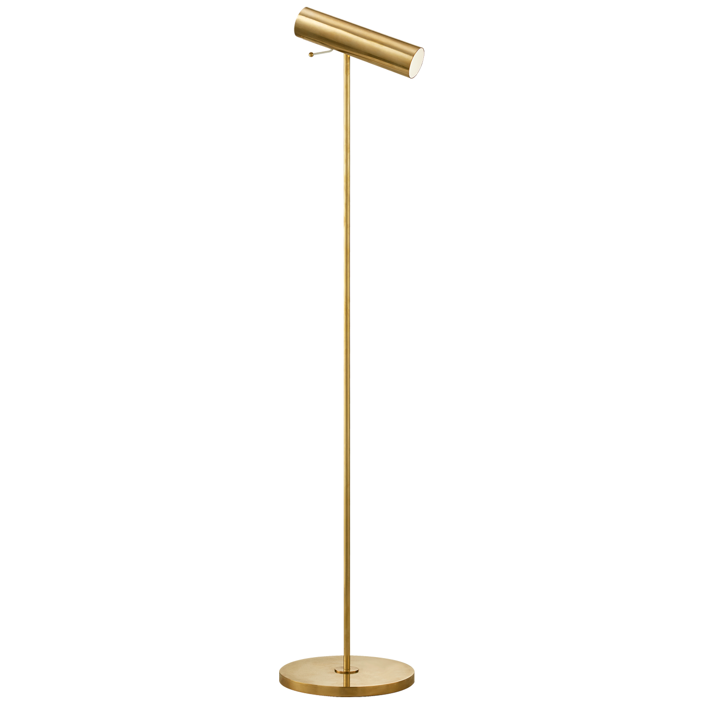 Lancelot Pivoting Floor Lamp in Hand-Rubbed Antique Brass