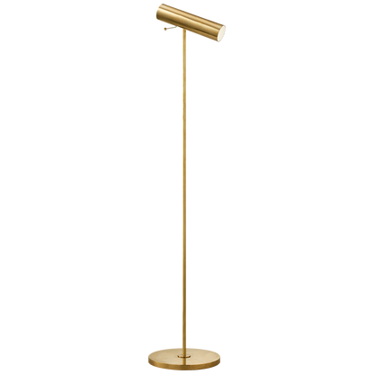 Lancelot Pivoting Floor Lamp in Hand-Rubbed Antique Brass