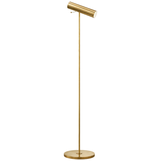 Lancelot Pivoting Floor Lamp in Hand-Rubbed Antique Brass