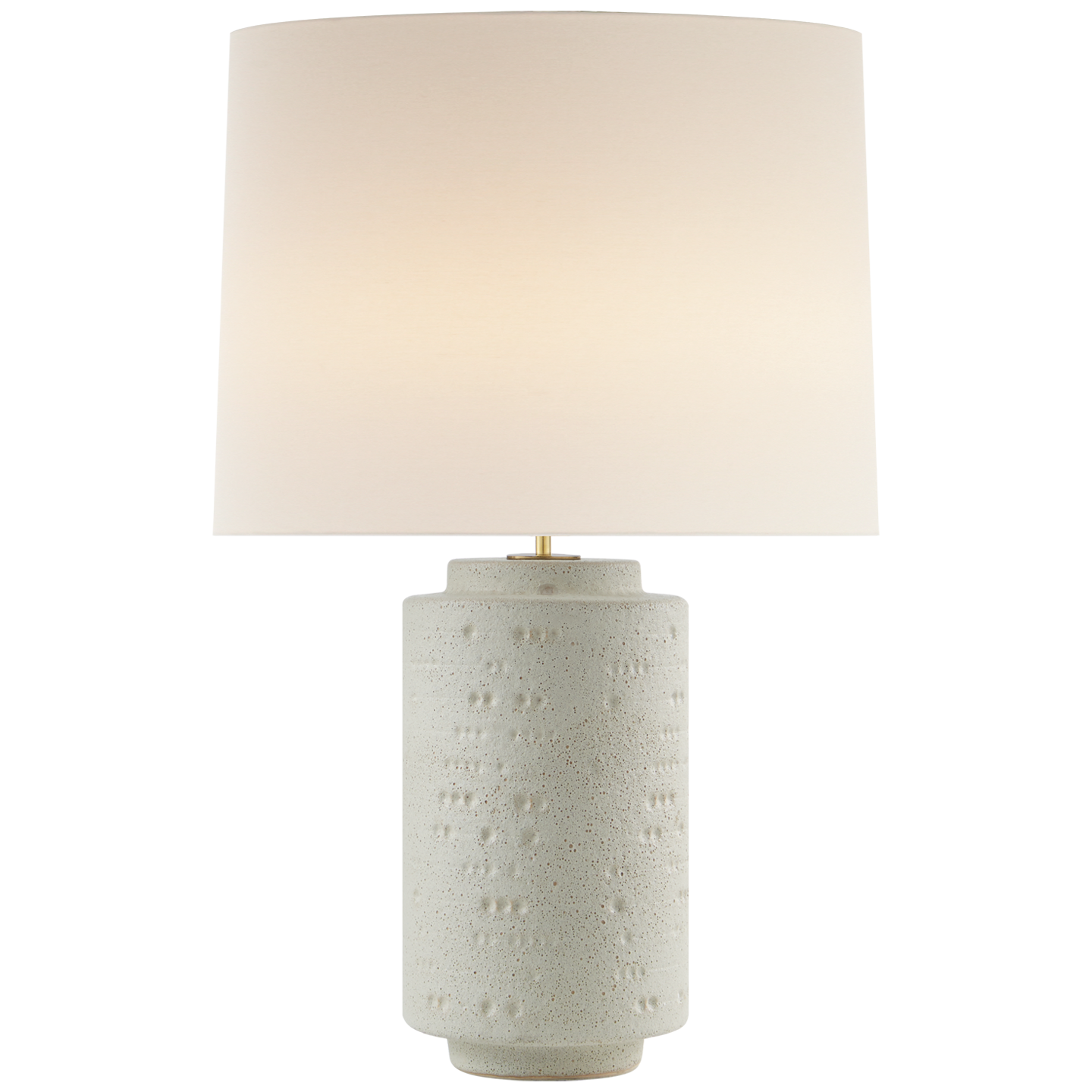 Darina Large Table Lamp in Volcanic Ivory with Linen Shade