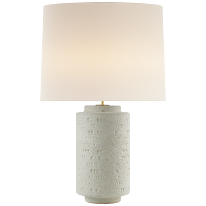 Darina Large Table Lamp in Volcanic Ivory with Linen Shade