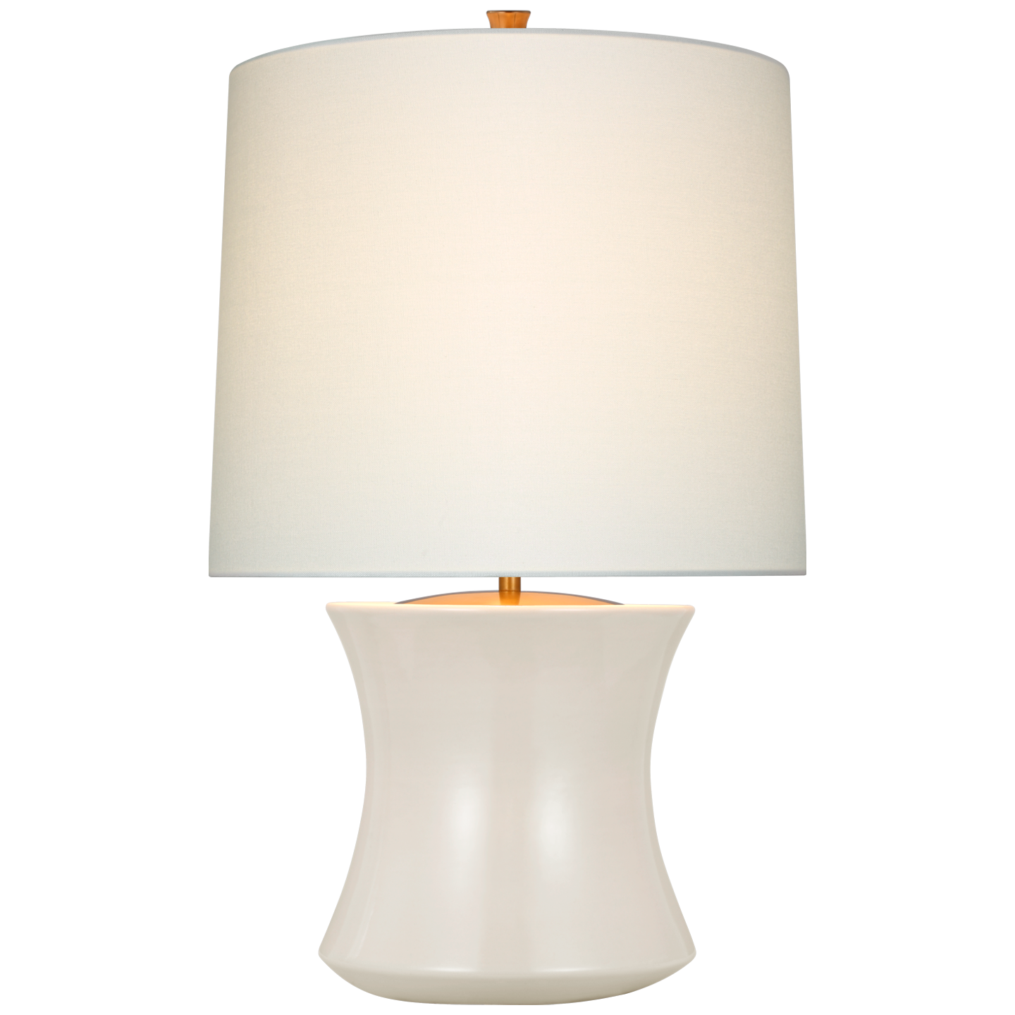 Marella Accent Lamp in Ivory with Linen Shade