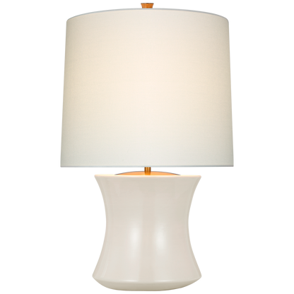 Marella Accent Lamp in Ivory with Linen Shade