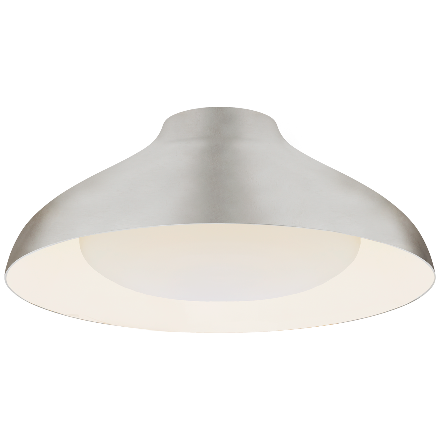 Agnes 18" Flush Mount in Burnished Silver Leaf with Soft White Glass