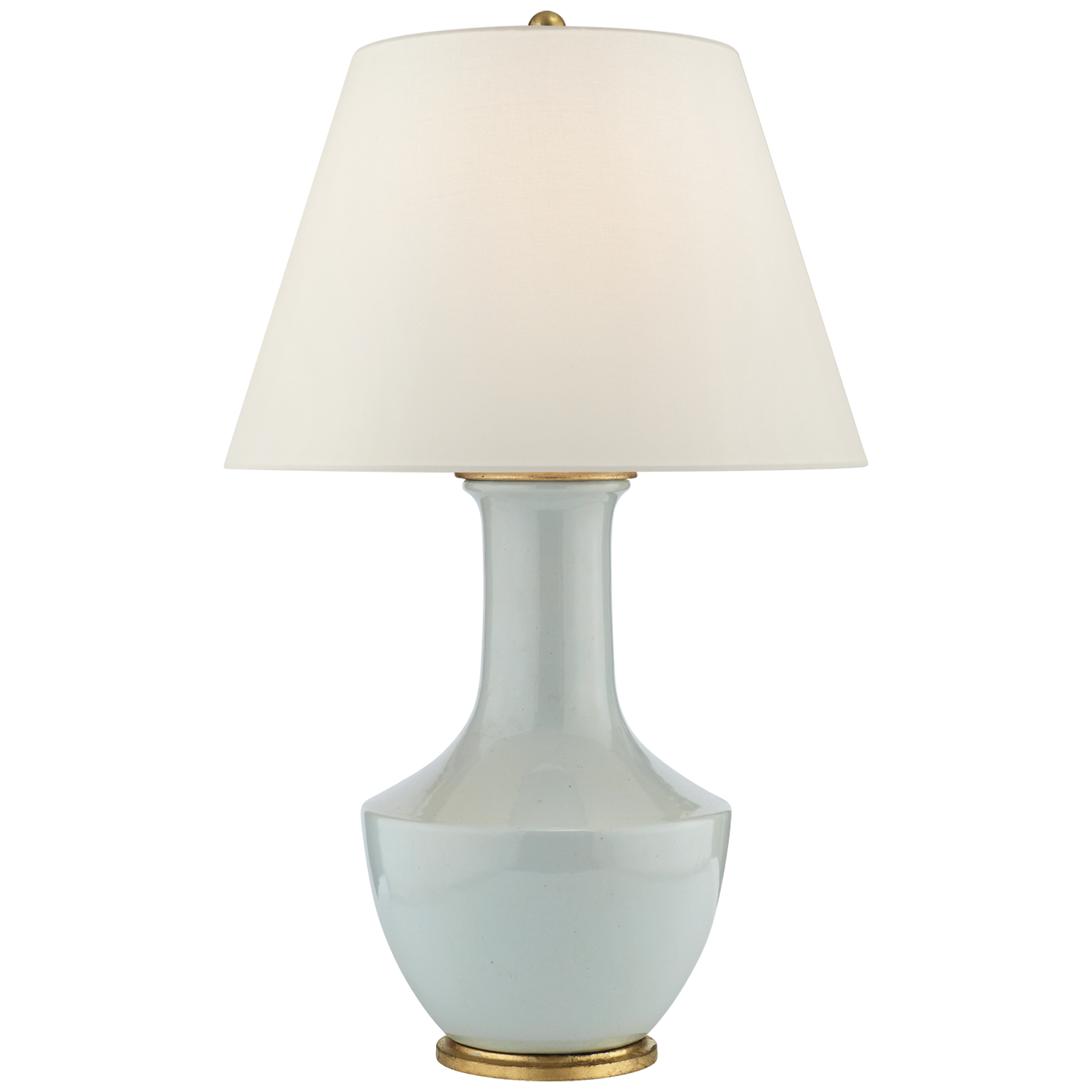 Lambay Table Lamp in Ice Blue with Linen Shade