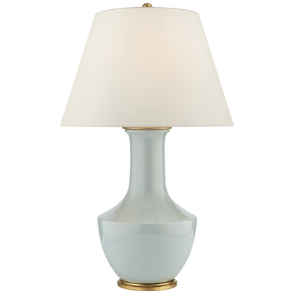 Lambay Table Lamp in Ice Blue with Linen Shade