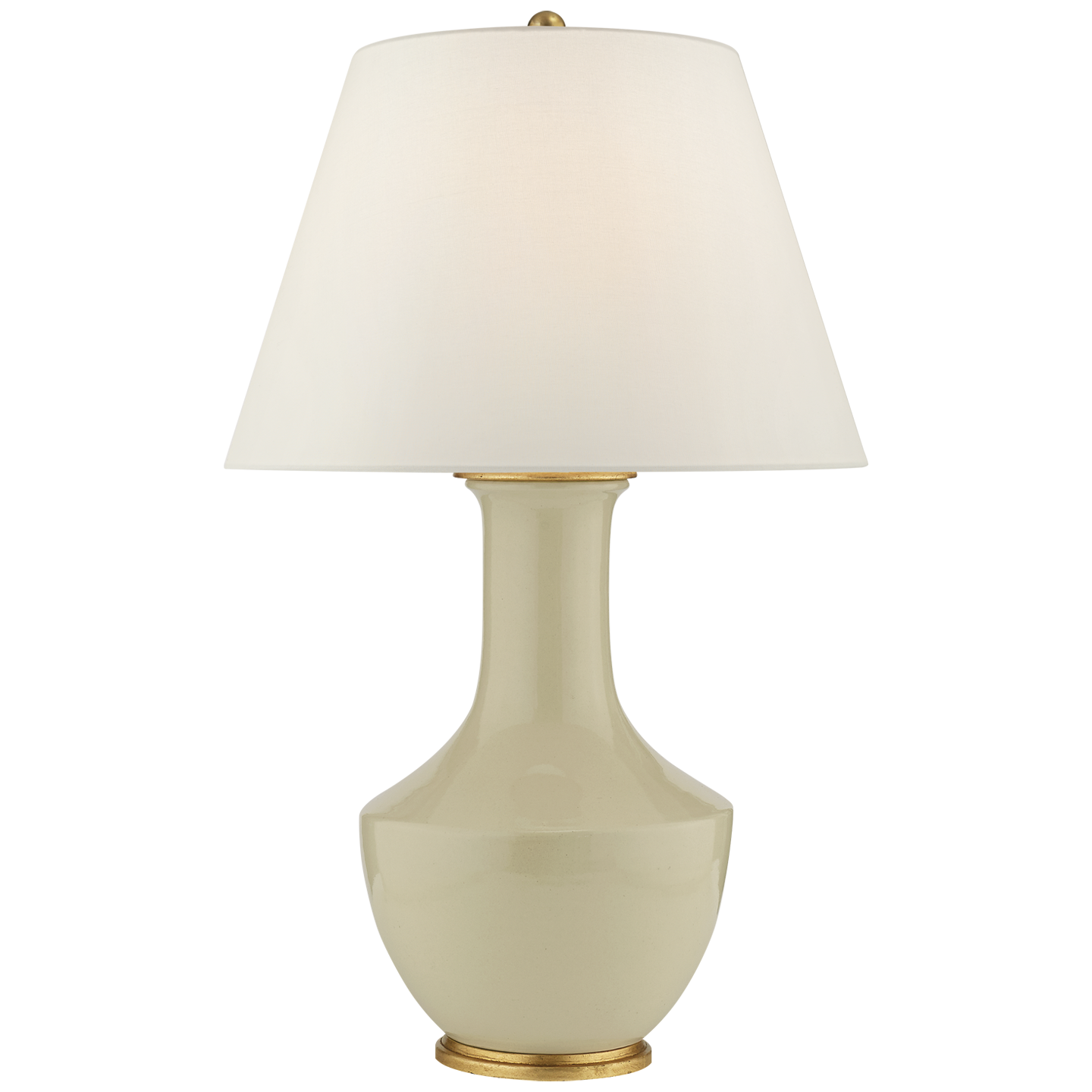 Lambay Table Lamp in Coconut with Linen Shade