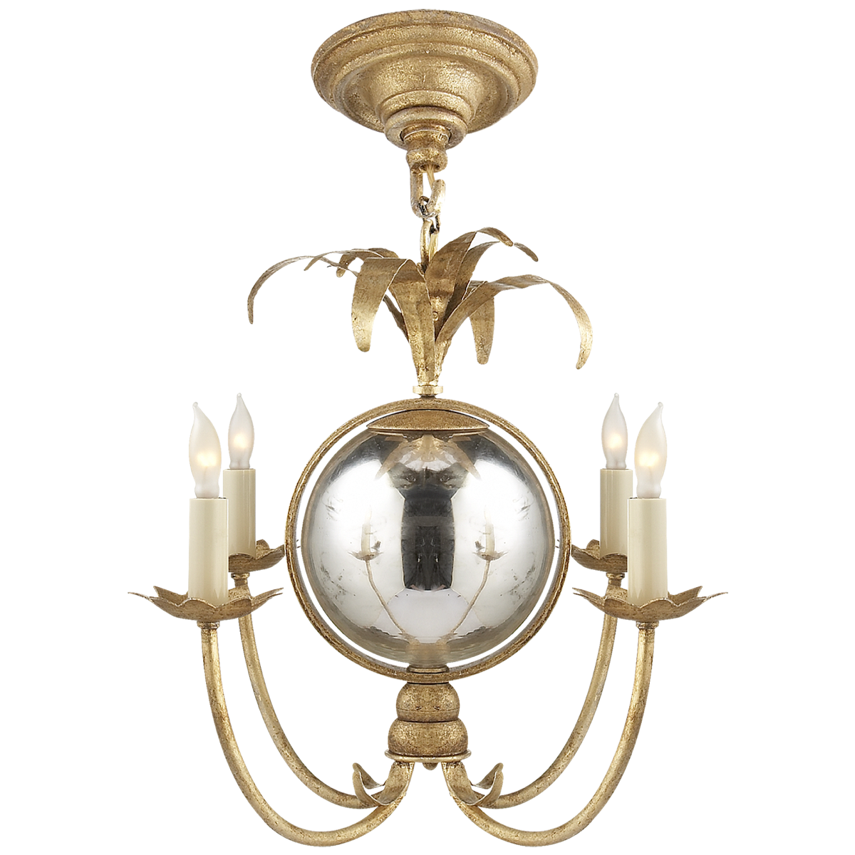 Gramercy Mini Chandelier in Gilded Iron