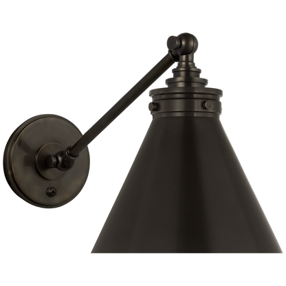 Parkington Single Library Wall Light in Bronze