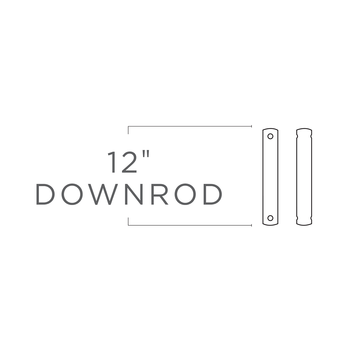 12" Downrod in Oil Rubbed Bronze