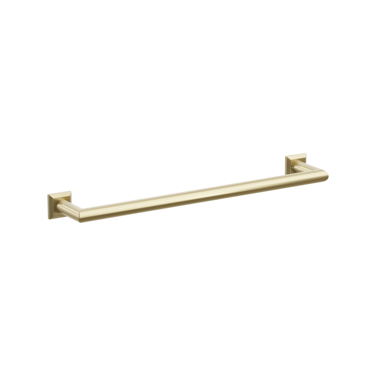Modern Tubular Brass Towel Bar 18"