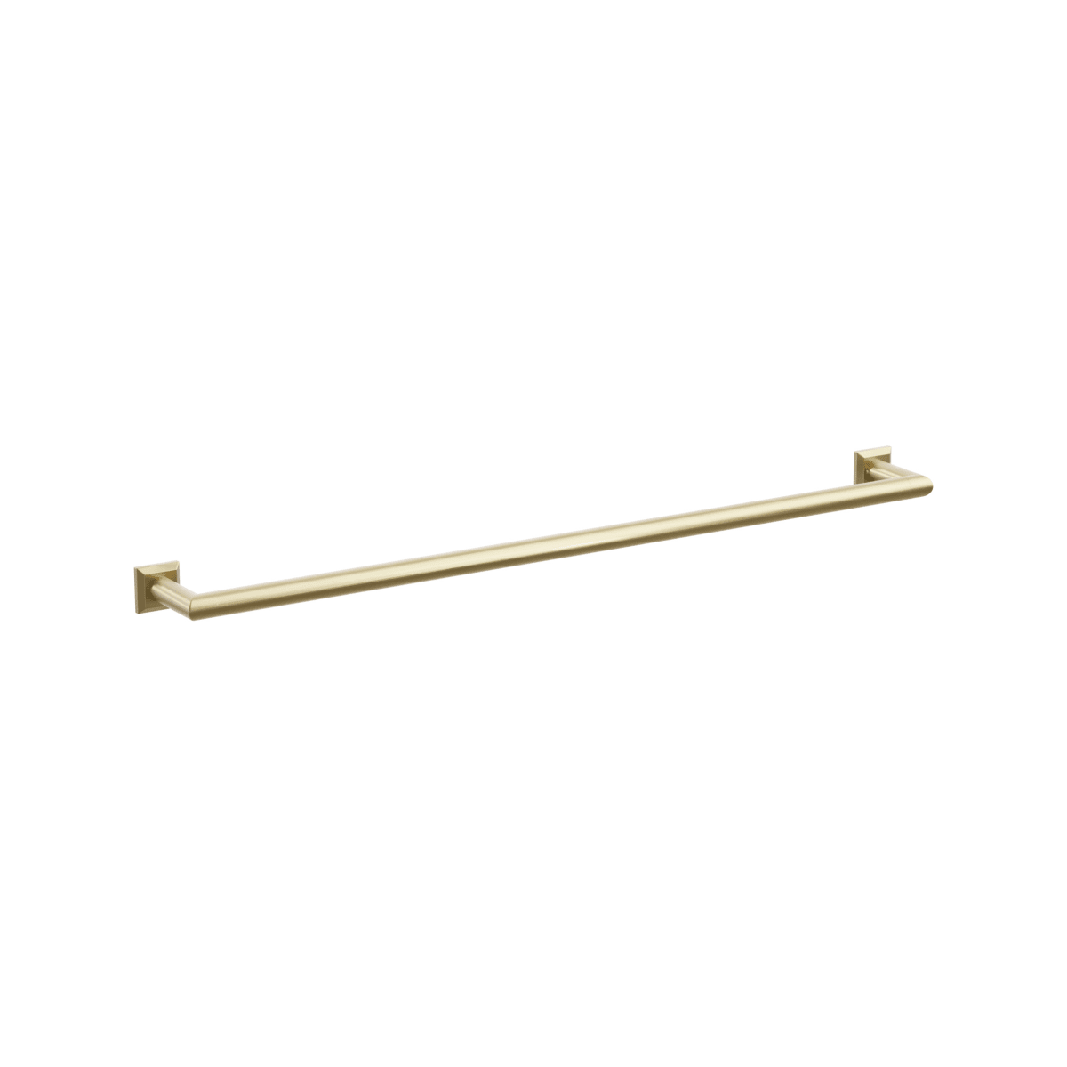 Modern Tubular Brass Towel Bar 30"