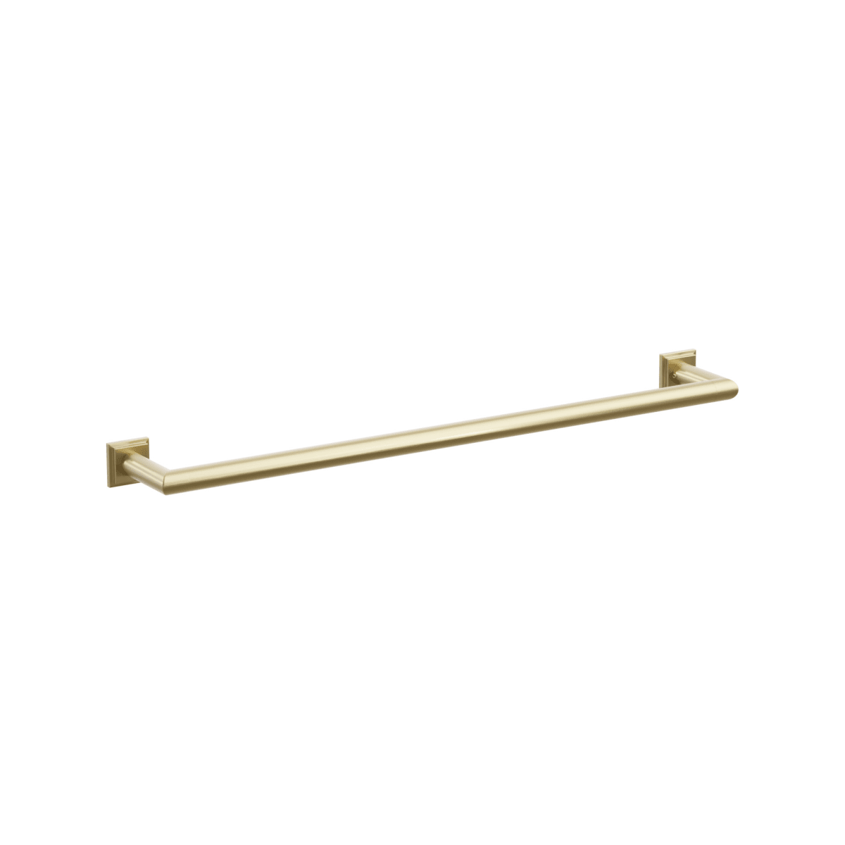 Modern Tubular Brass Towel Bar 24"