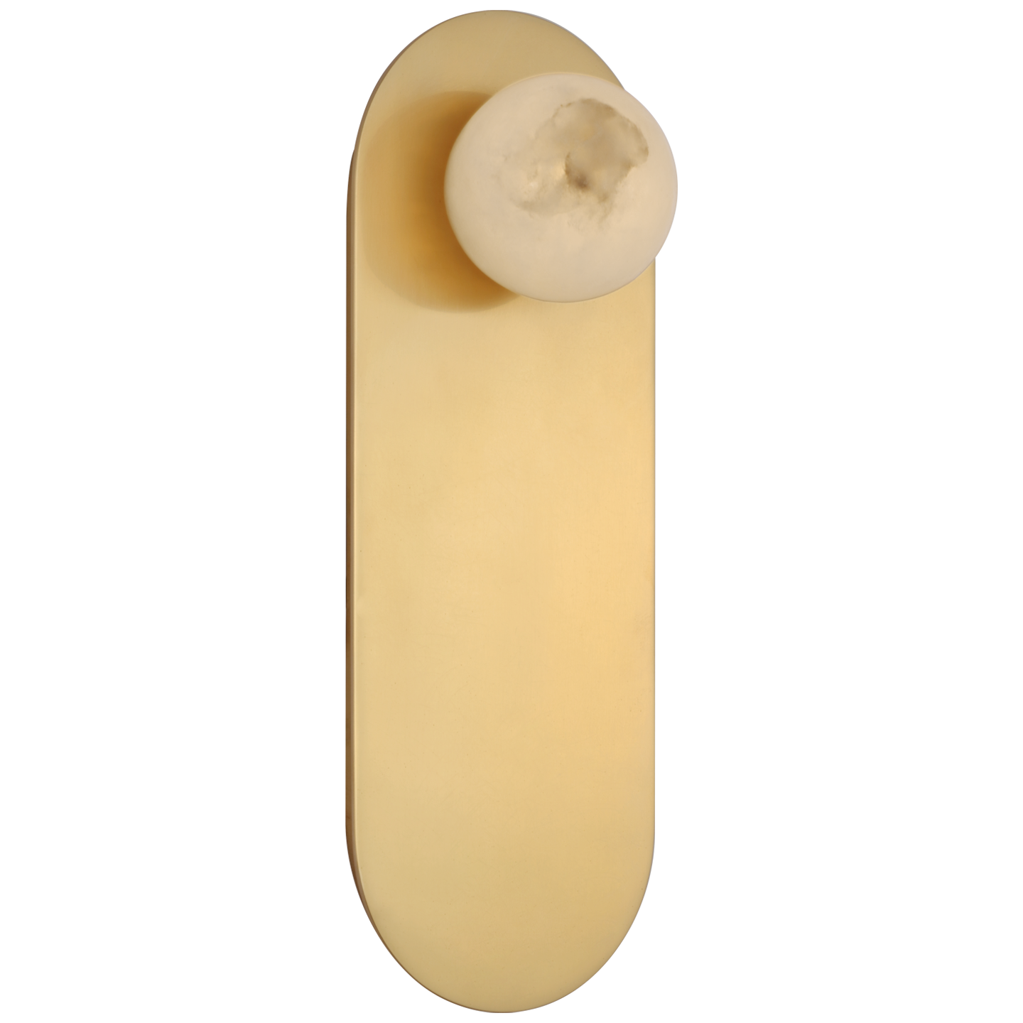 Pertica 9" Sconce in Mirrored Antique Brass with Alabaster