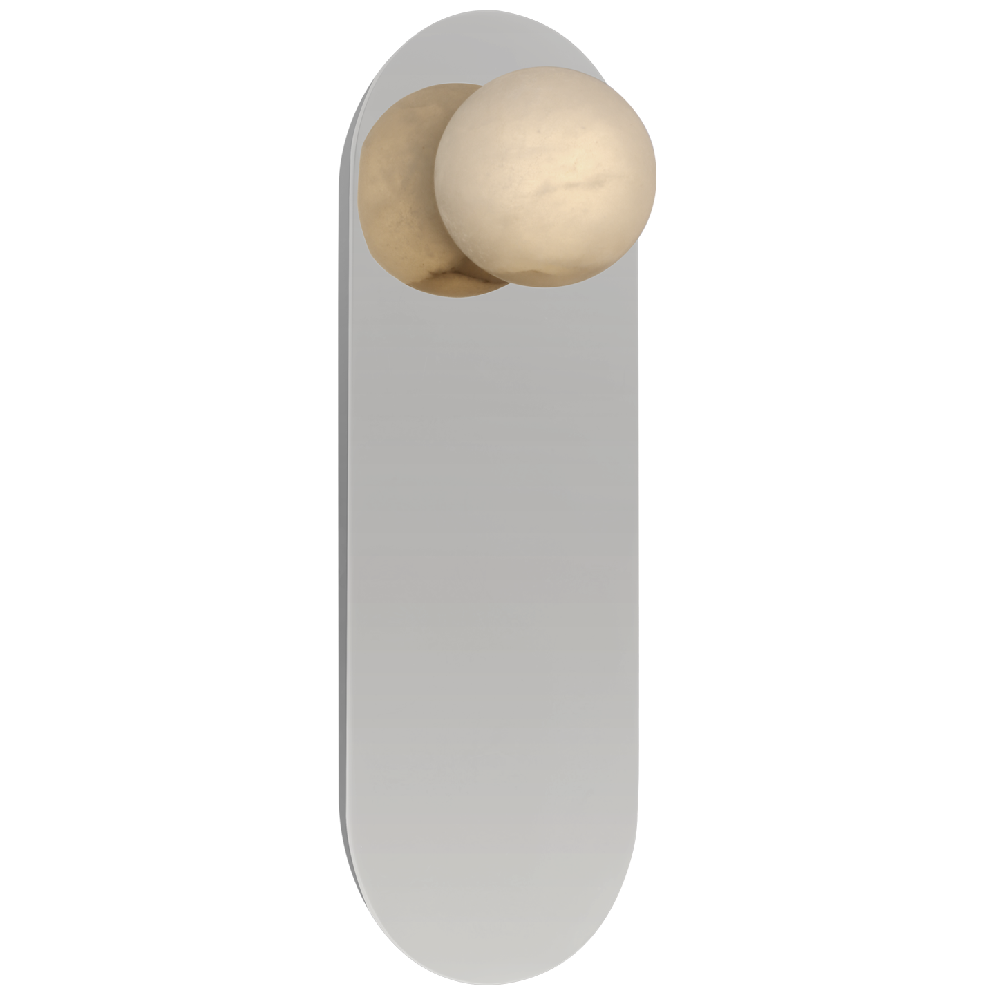 Pertica 9" Sconce in Polished Nickel with Alabaster