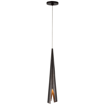 Piel Delicate Wrapped Pendant in Bronze