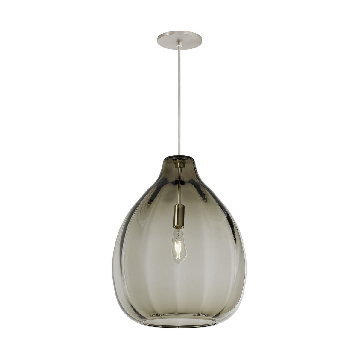 Harper One Light Pendant in Satin Nickel