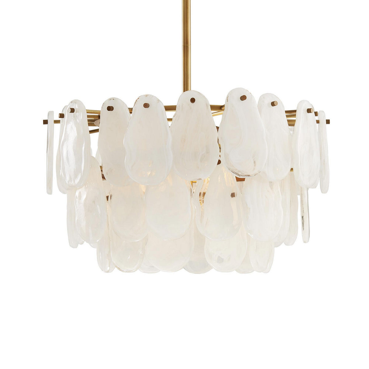 Leon Three Light Chandelier in Antique Brass