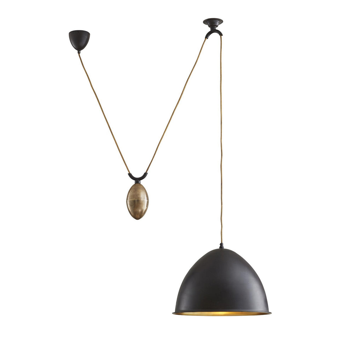 Egg Drop One Light Pendant in Bronze