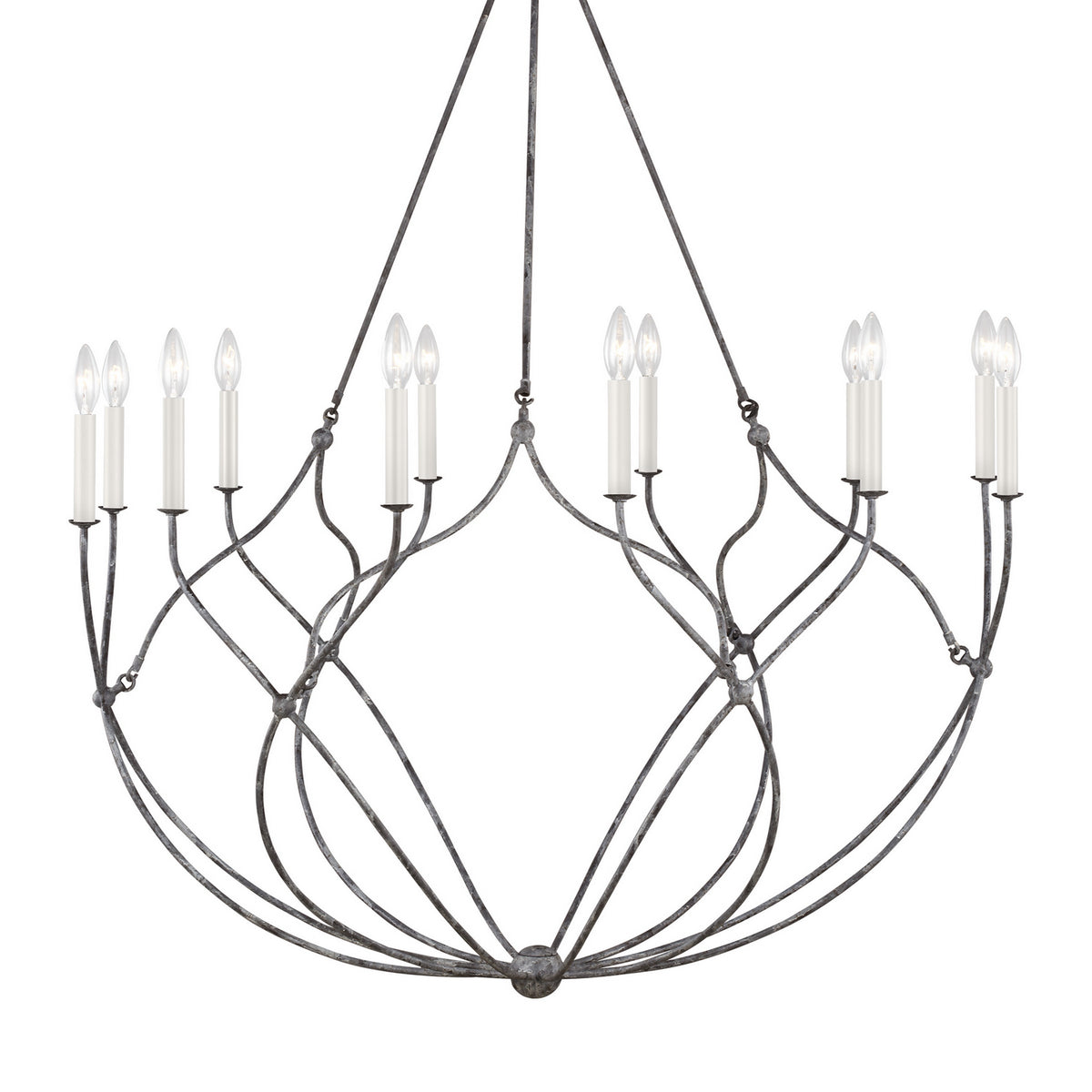 Richmond 12 Light Chandelier in Weathered Galvanized