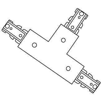 T CONNECTOR, BLACK