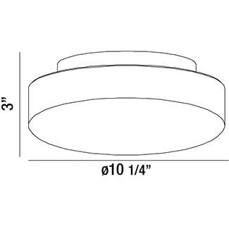 RAMATA ,1LT FLUSHMOUNT,WHT/OPAL in White