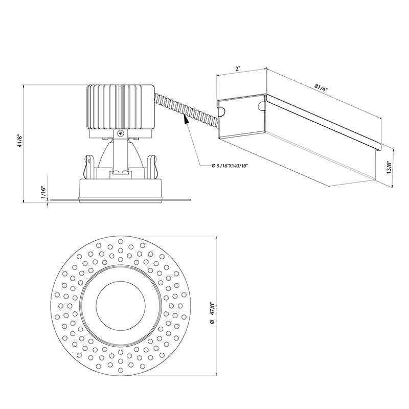 Amigo LED Recessed Fixture in White