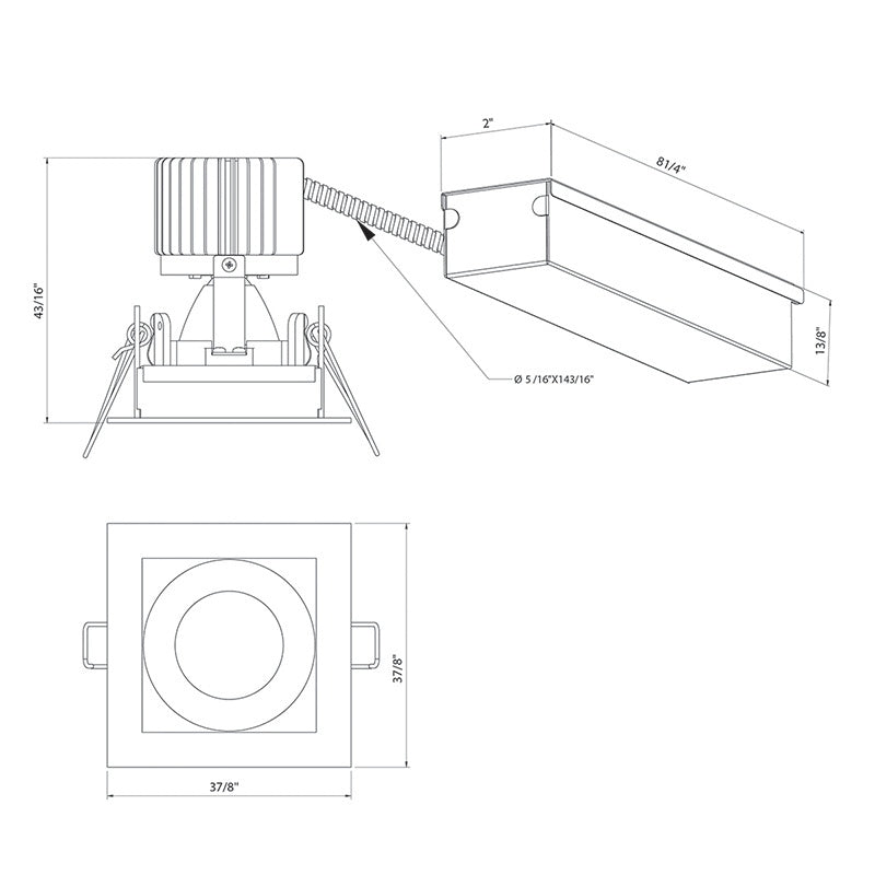 Amigo LED Recessed Fixture in White