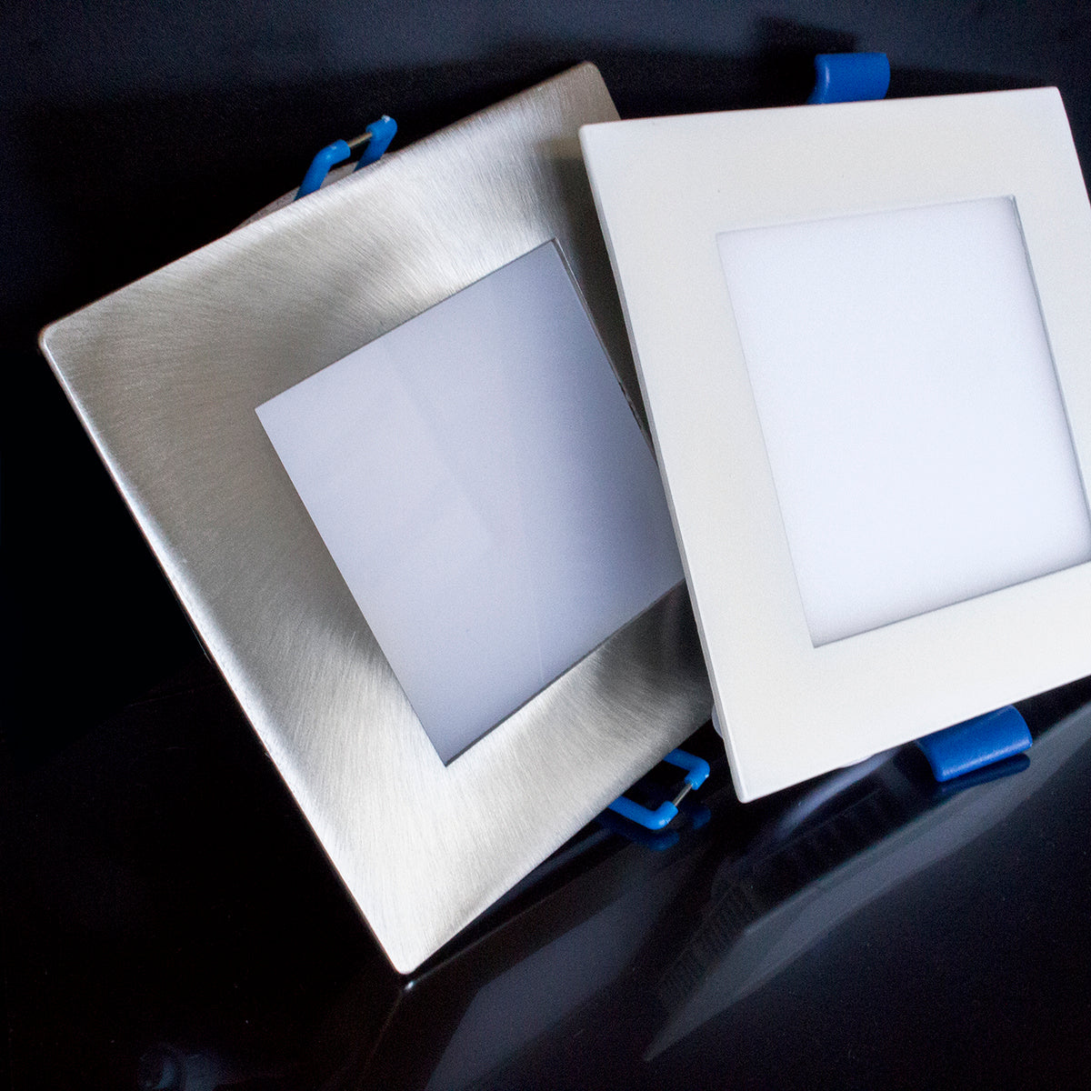 LED SLIM REC, 4IN, 12W, SQ, BN in Brushed Nickel