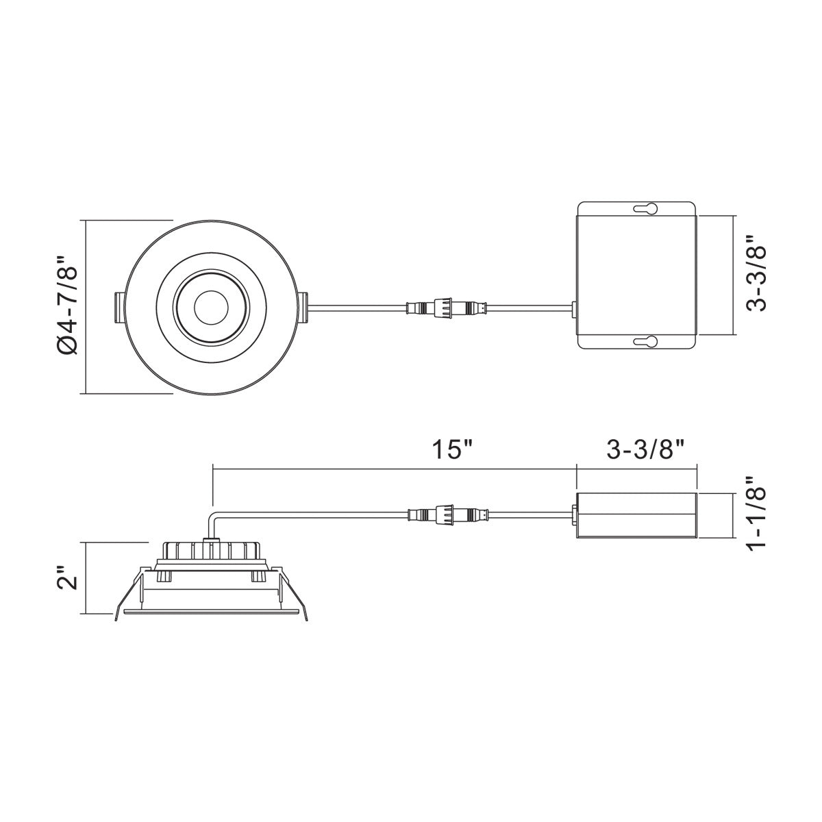34896-40 LED REC,4IN,GIMBAL,11W,40K,BLK in Black