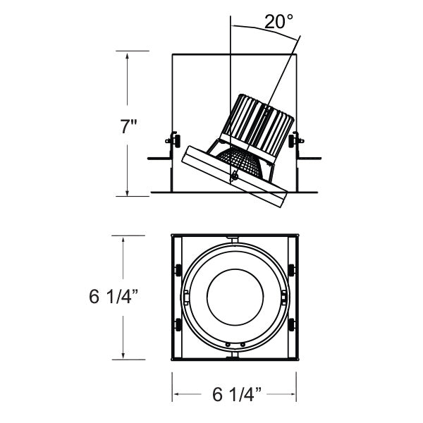 26W Multi Recessed Fixture