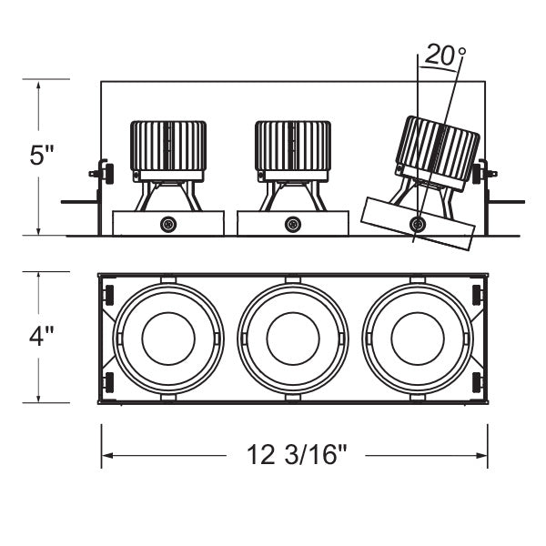15W Multi LED Recessed Multiple