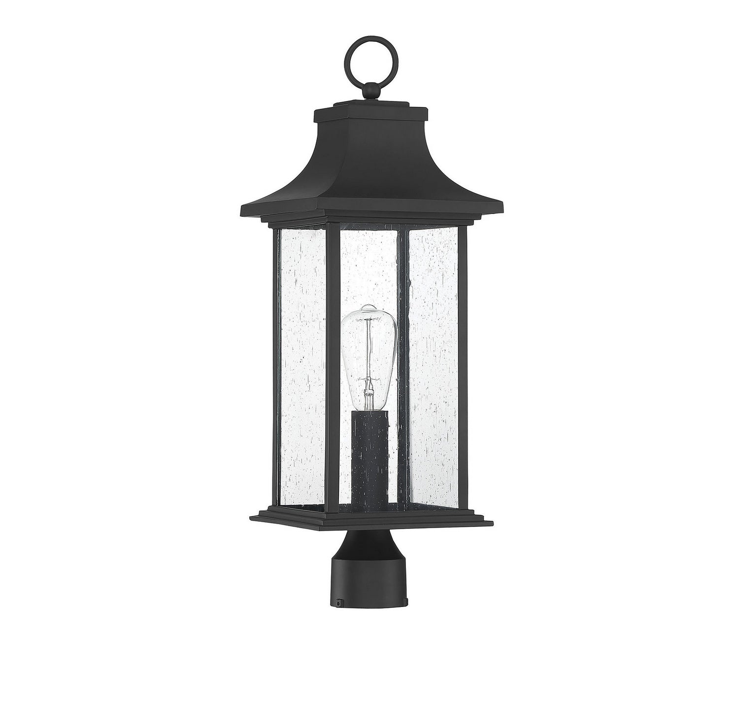 Lanterne sur pied Hancock à une lumière, noir mat