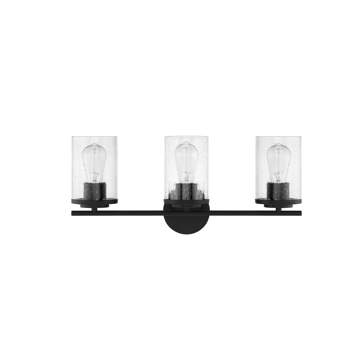 Réglette de salle de bain Marshall à trois lumières, noir mat