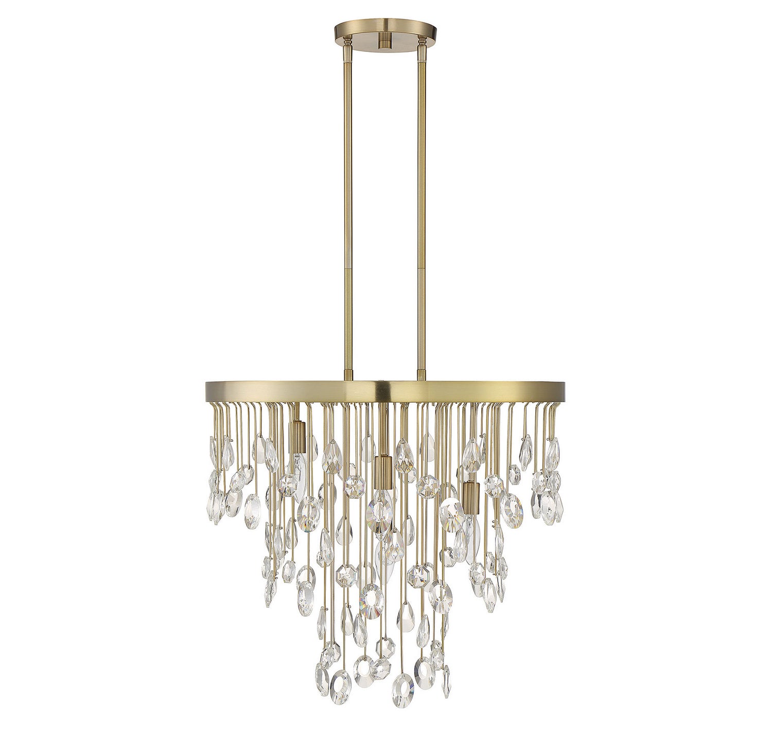 Livorno Four Light Chandelier in Noble Brass