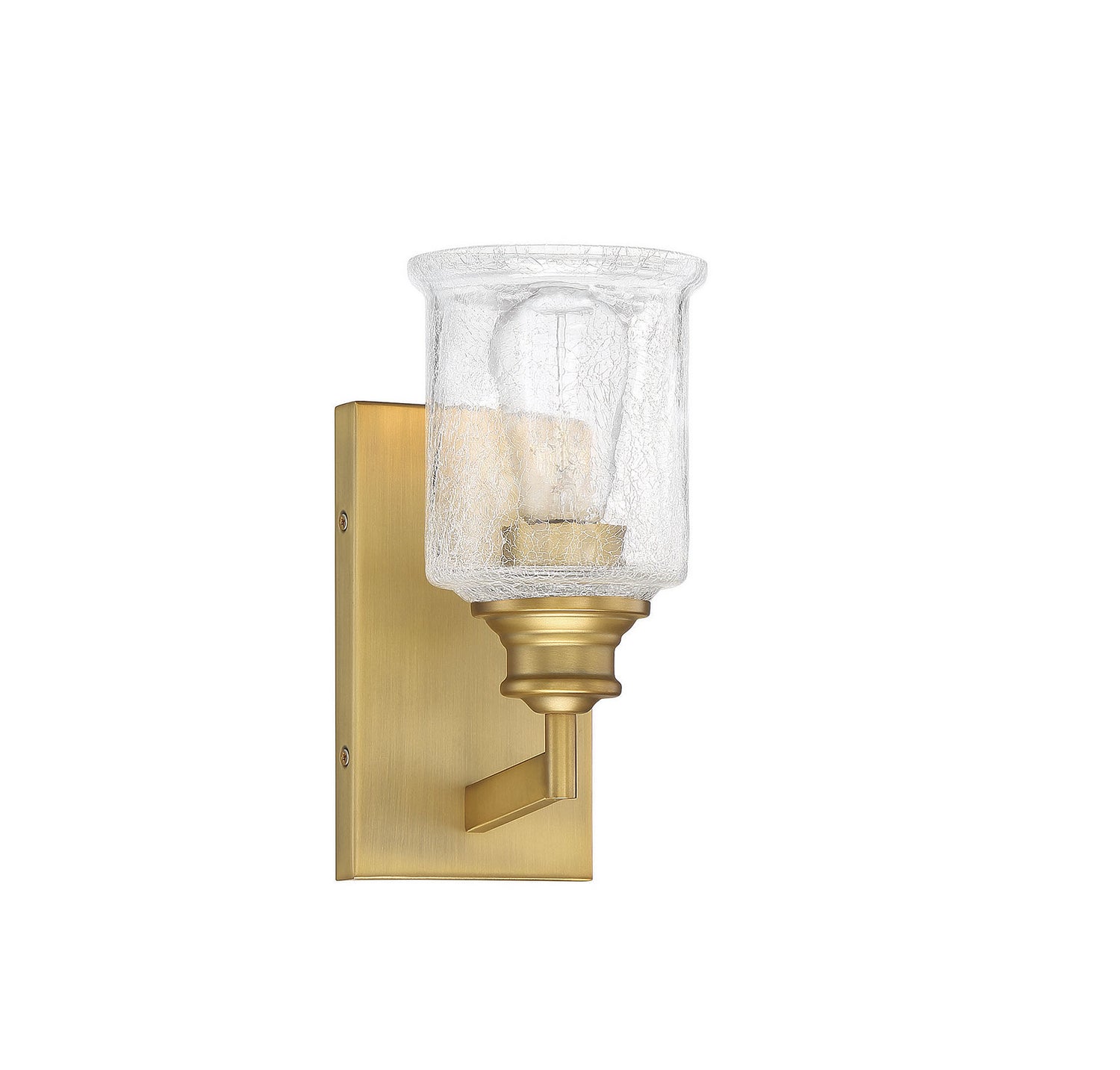 Applique de salle de bain Hampton à une lumière en laiton chaud